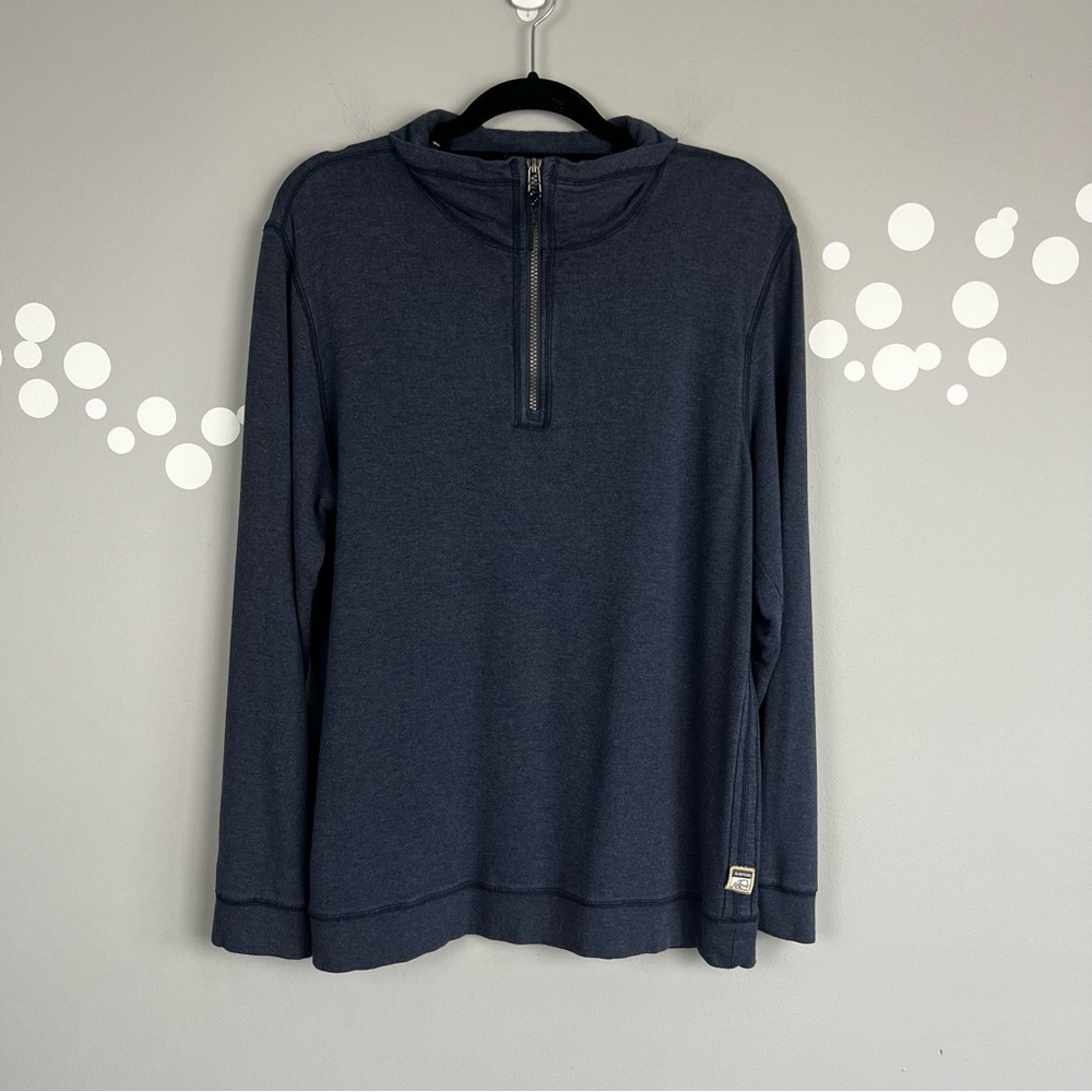 Surfside Supply Bobby Brunshback Fleece Quater Zip Pullover Navy Blue Size L